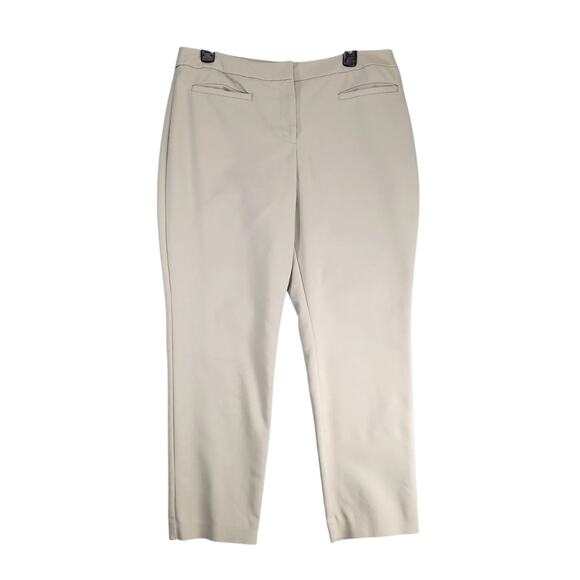 Chico's Flat Front Khaki Chino Ankle Pants Size 1.5= Women's M 10 Stretch 32x26 - Picture 1 of 10